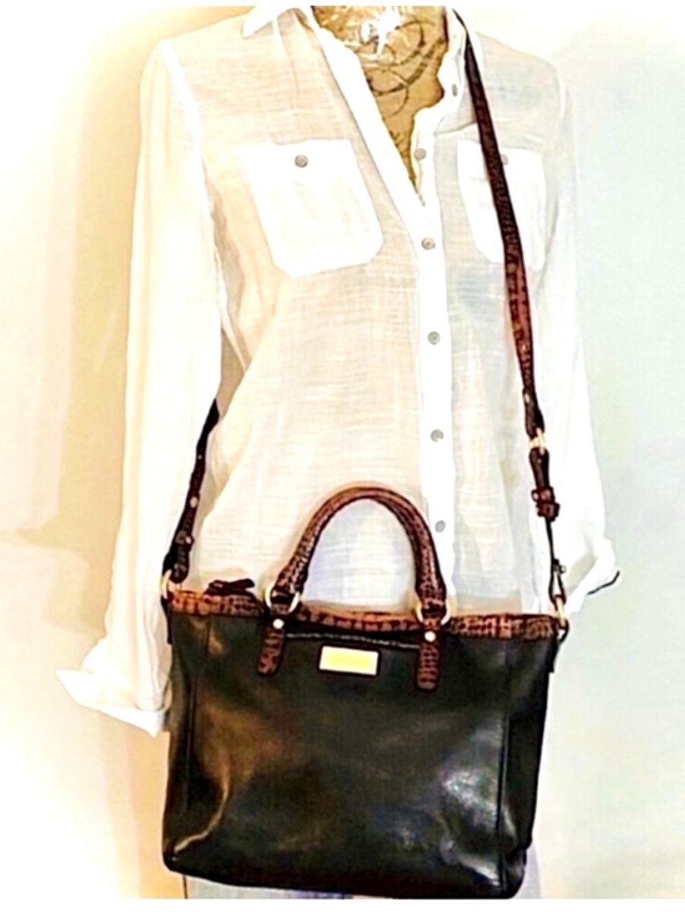 Brahmin Aron Convertible Tuscan Vintage Leather